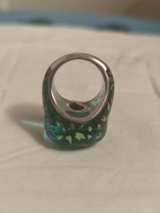 Anillo Vintage Plata y Circonitas Verdes