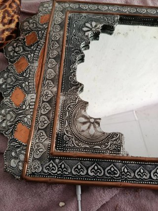 Espejo árabe antiguo plata