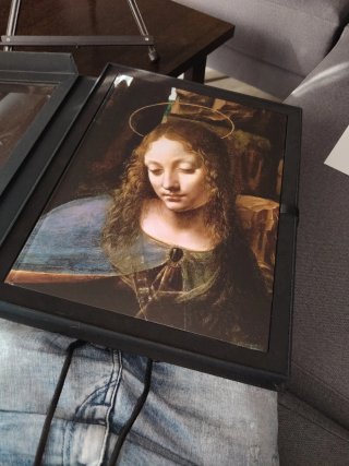 Libro y lámina. Leonardo DaVinci. Soporte.