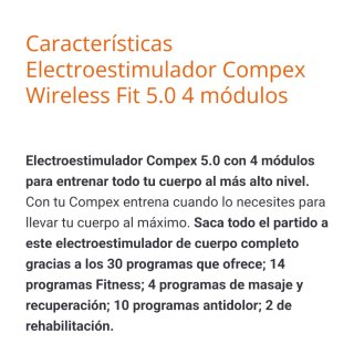 Compex Fit 5.0 Wireless Electroestimulador