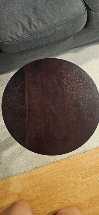 Mesa auxiliar redonda de madera