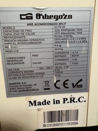Orbegoz Aire Acondicionado Comfort Plus