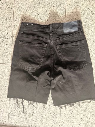 Bershka Shorts Vaqueros Rotos Negros