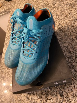 Zapatillas Fútbol Under Armour Azul/Naranja