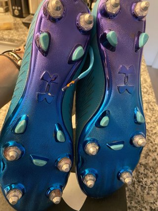 Zapatillas Fútbol Under Armour Azul/Naranja