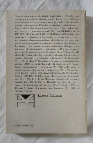 La metodología de los programas de investigación