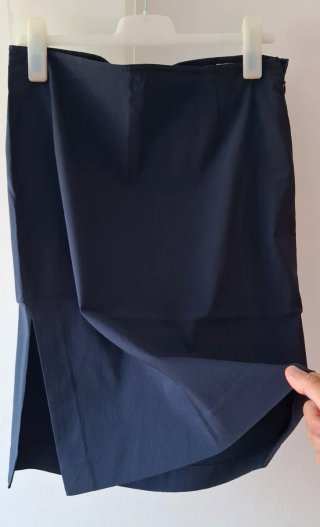 Falda azul Mango