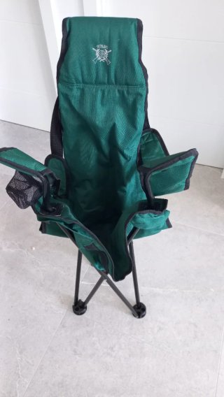 Silla Camping Robusta Verde y Negra