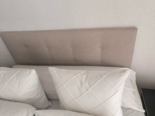 Cama Canapé 150x190 + Cabecero Beige