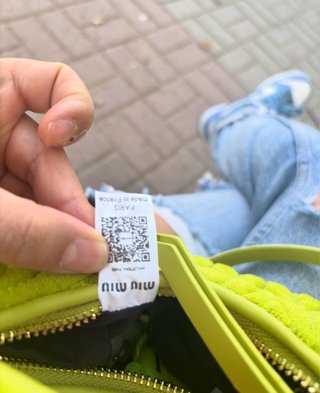 Borsa a spalla Miu Miu verde