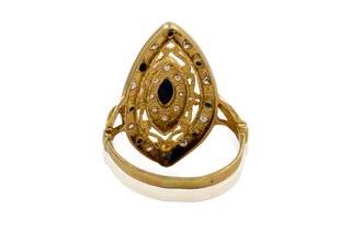 Anillo circonitas blancas y negras - ref.15374