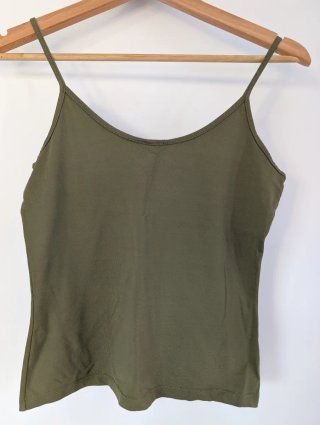 Top tirante fino verde militar