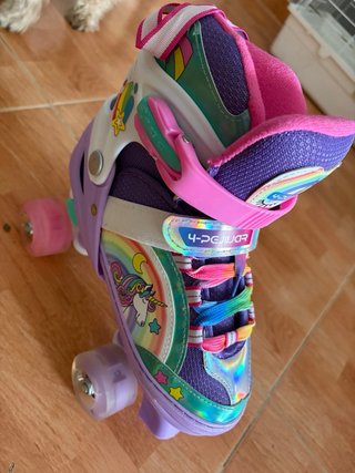Patines de niña unicornio talla ajustable