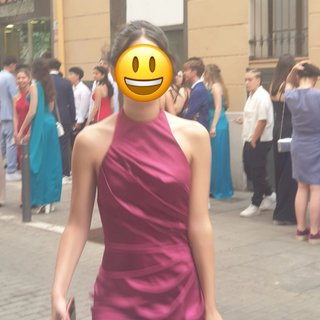 Vestido de fiesta bordeo