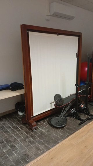 Biombo separador de ambientes madera