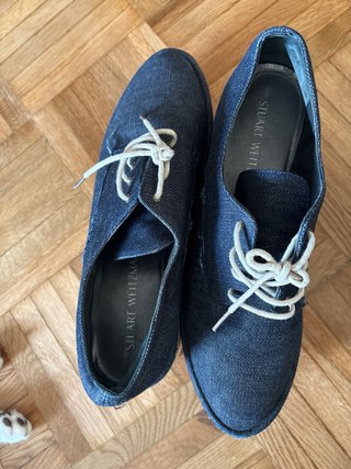 Zapatos cuña denim Stuart Weitzman usados una vez