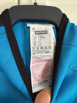 Neopreno largo azul y negro