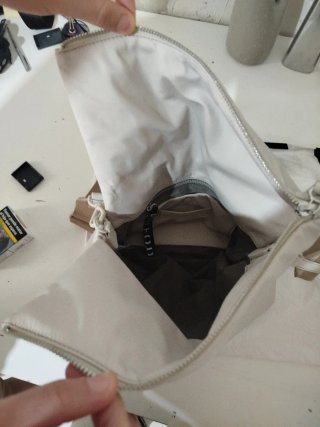 Bolso Adolfo Domínguez Beige y Blanco
