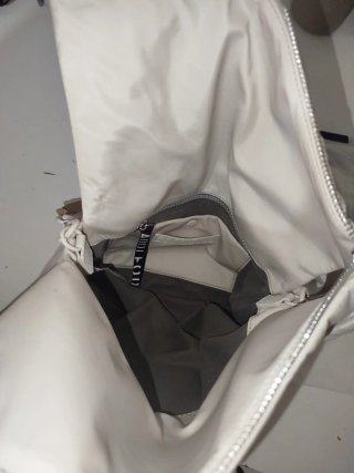 Bolso Adolfo Domínguez Beige y Blanco