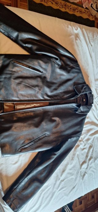 Chaqueta de Piel EasyWear Negra y Marrón