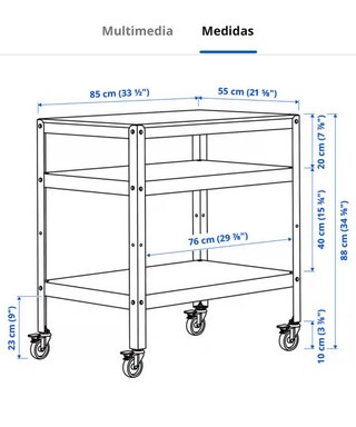Estantería IKEA BROR con ruedas (3 unidades)