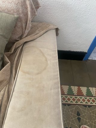 Sofá Cheslong Beige y Gris