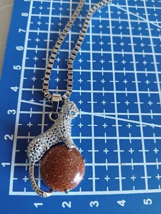 Collar Acero con Colgante Piedra del Sol