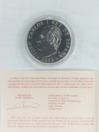 Moneda 10€ Juan Sebastián de Elcano Buque Escuela
