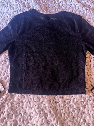 Camiseta negra encaje Time Flies 98
