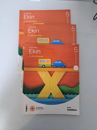 Libros 5 de primaria en Euskera.
