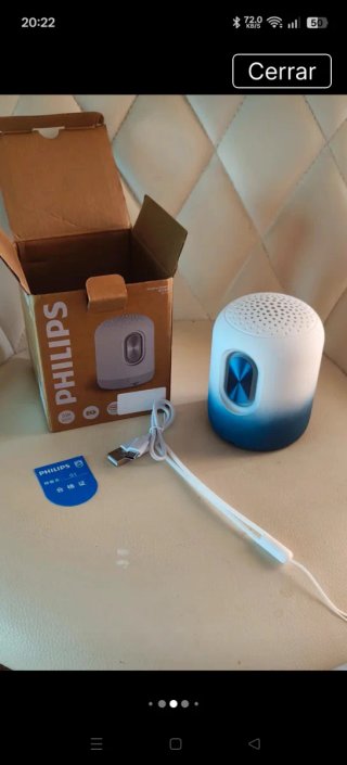 Altavoz Bluetooth Philips Azul y Blanco