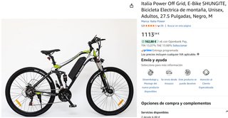 Bicicleta Eléctrica Italia Power Off Grid