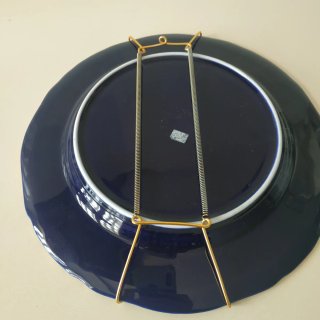 Plato Azul Cobalto y Oro Galicia