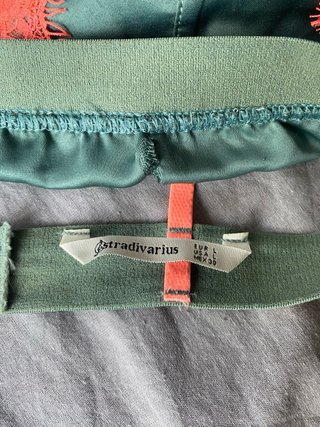 Bralette encaje naranja y verde