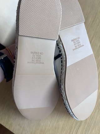 Alpargatas H&M Beige y Negras Talla 39