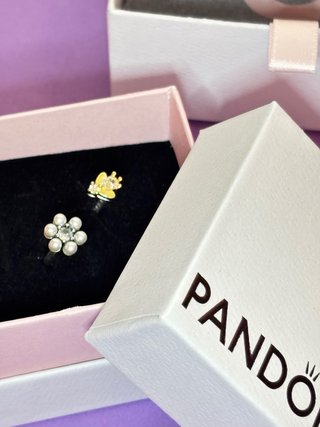 Anillo Pandora Abeja y Flor Ajustable