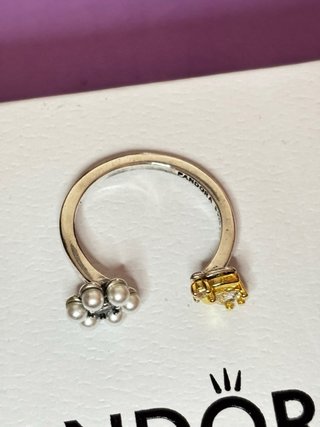 Anillo Pandora Abeja y Flor Ajustable