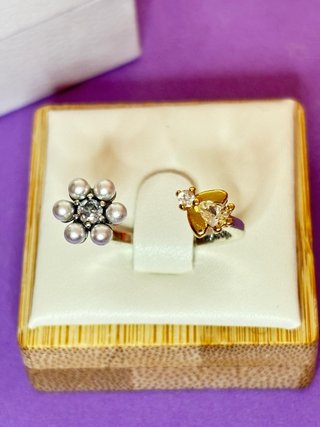 Anillo Pandora Abeja y Flor Ajustable