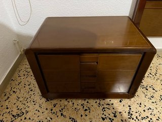Conjunto 2 mesitas y cabezal de madera