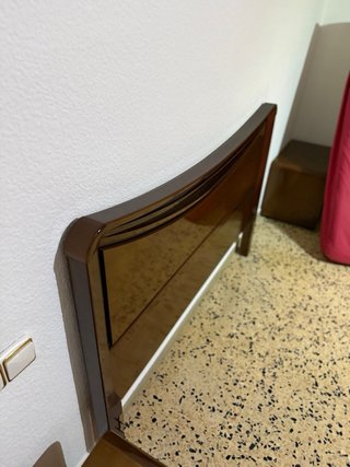 Conjunto 2 mesitas y cabezal de madera