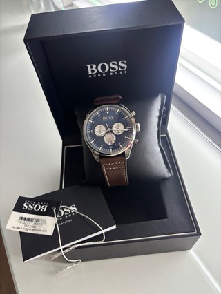 Reloj Hugo Boss correa marrón  Negro Caja Original
