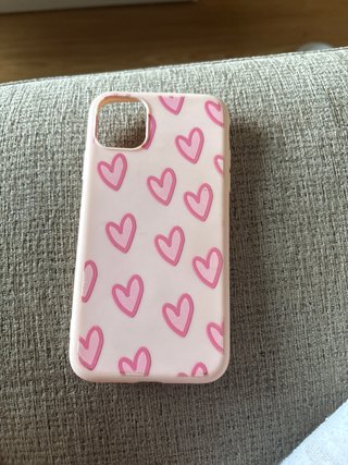 Funda iPhone 11 Corazones Rosa