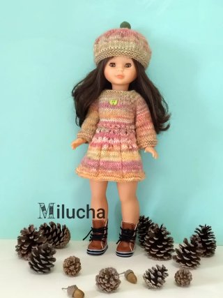 Vestido y gorro de punto para Nancy