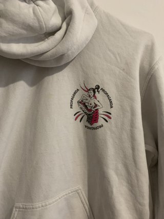 Felpa Propaganda x Mad Rioska Unisex Bianca