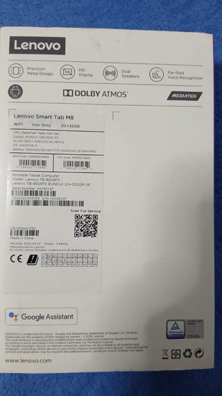 Lenovo Smart Tab M8 32GB con base carga