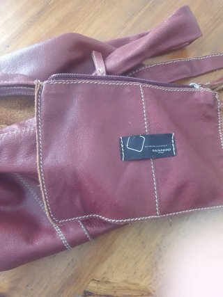 Borsa Nannini vera pelle rossa