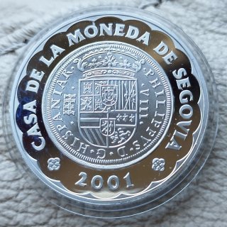 Escasa moneda de plata PROOF 2000 ptas 2001