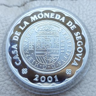 Escasa moneda de plata PROOF 2000 ptas 2001