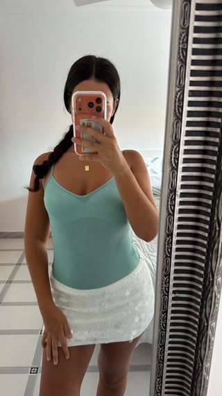 Body Mango tirantes turquesa Talla S