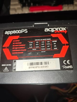 Fuente de Alimentación GAMING 800W PCIe